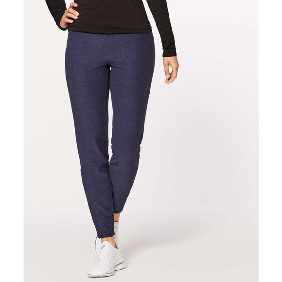 Lululemon Pants - Lululemon High-Rise Run On Jogger Pants Women's Sze 2 Heathered Hero Blue Rulu